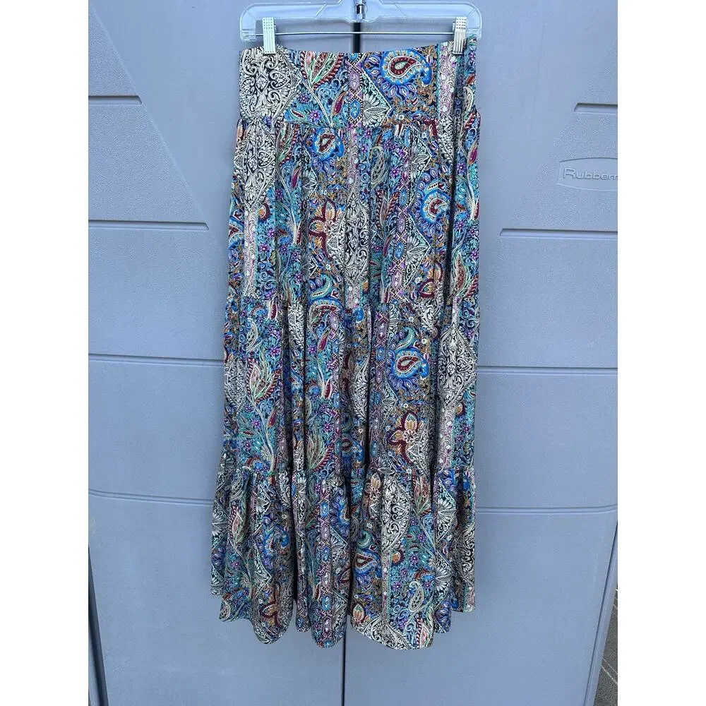 NATURAL LIFE Multicolor Bohemian Maxi Skirt - Picture 5 of 14